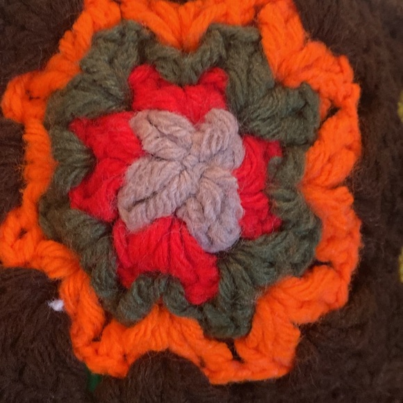 Vintage Handmade Granny Square Afghan Blanket 80”x50” - Picture 3 of 7